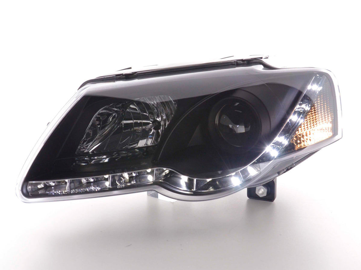 Scheinwerfer Set Daylight LED TFL-Optik VW Passat Typ 3C 05- schwarz Scheinwerfer Set Daylight LED TFL-Optik VW Passat Typ 3C 05- schwarz